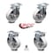 Service Caster 5 Inch Semi Steel Wheel Swivel Top Plate Caster Set with 2 Rigid SCC-20S515-SSR-2-R-2 - alternate 7